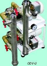 GDO GDV Gruppi di pressione doppi orizzontali o verticali Horizontal or vertical double pressure booster sets Gruppi di pressione composti da elettropompe da abbinare a serbatoio di accumulo per la