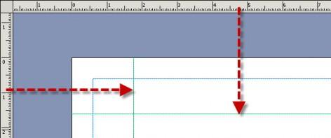 trascinare linee ausiliarie sul documento.