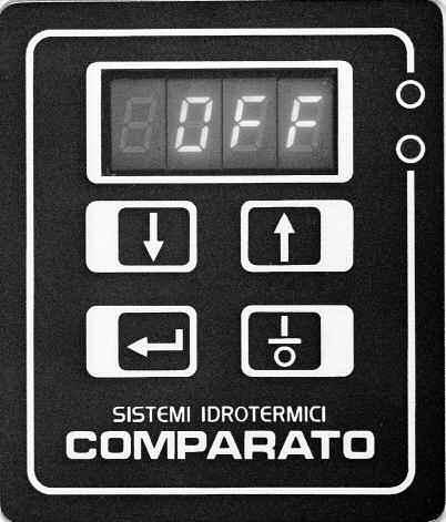 Regolazione Programmazione (tecnico) Tastiera display 1 A C B D 2 3 Per accedere al livello di programmazione da OFF premere contemporaneamente i tasti A e B per circa 3 secondi; quando il display