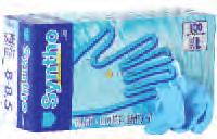 SINTETICO IN NITRILE SENZA POLVERE AD ELEVATA RESISTENZA SYNTHETIC NITRILE, POWDER FREE, HIGH RESISTANCE Disposable SYNTHETIC NITRILE glove, ambidextrous with rolled cuff and powder free.