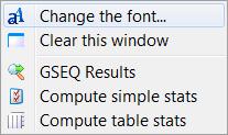 Menu Windows Permette di cambiare il font dei caratteri Cancella la finestra dei risultati (molto utile perché l opzione sovrascrivi risultati di altri dialoghi, non funziona) Dalla terza voce in
