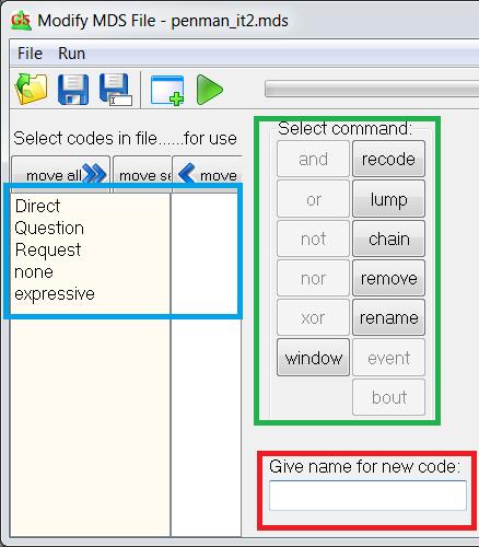 Modifica sds Permette di modificare i codici, in vario modo I passaggi da fare sono 3: si scrive un nome nuovo si seleziona la/le variabile/i si seleziona un operazione le operazioni