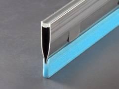 PROCONNEX REM Profilo per massetto e letto spesso in acciaio inox con inserto in silicone Profilo REM 45 mm, lunghezza: 2,50 m, inserto in silicone grigio cemento, larghezza a vista ca.