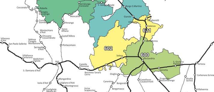Tra le relazioni con gli altri comuni, le più frequenti, come riportato nel grafico e nella mappa, riguardano le zone di Agliano (R203) con il 22% delle relazioni, di Borgo Vercelli (R202) con il 14%