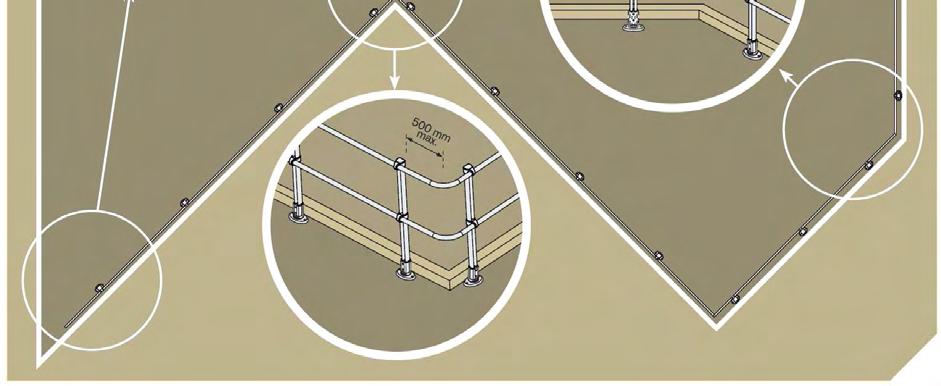 - Giunzione a parete - 1 x LW22064 - Flangia finale - 23 x LW22040 - Piastra