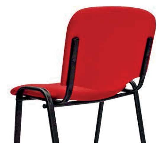 ACCESSORI Gancio unione per allineamento sedie, bracciolo con snodo e tavoletta scrittoio nero, cestello portariviste colore