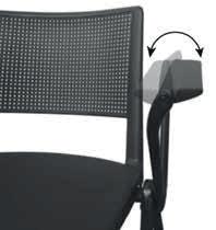 Nella versione con padellini, il sedile e lo schienale sono sempre neri. BRACCIOLI Bracciolo (mod. BF) fisso sagomato in alluminio pressofuso 20 mm. verniciato nero.