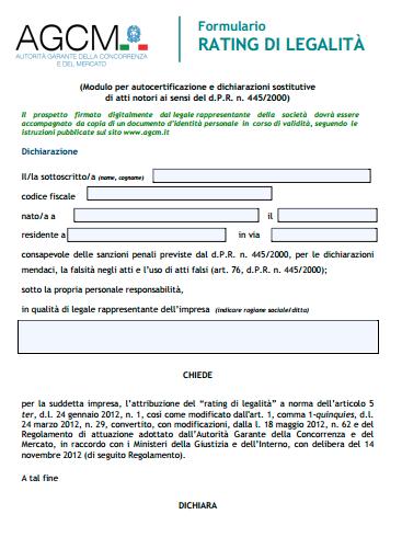 Chiarisce le modalità tecniche e operative per ottenere il Rating (destinatari, criteri, assegnazione dei punteggi, modalità di