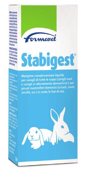 MANGIMI COMPLEMENTARI Stabigest 200 ml Mangime complementare liquido per conigli di tutte le razze (conigli nani e conigli in allevamento domestico) e per piccoli mammiferi domestici (criceti, cavie,