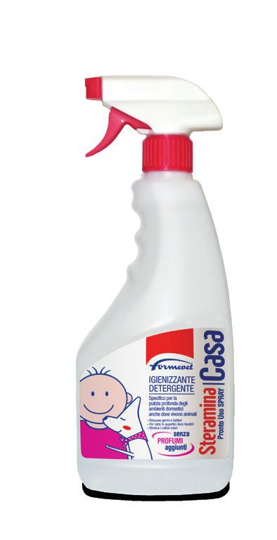 IGIENIZZANTI - DETERGENTI Steramina Pronto Uso Casa Spray Igienizzante - Detergente Specifico per la pulizia profonda degli ambienti domestici anche dove vivono animali.