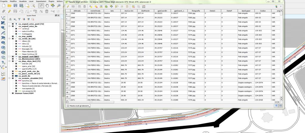 comuni applicativi GIS, anche OpenSource; - Integrazione delle