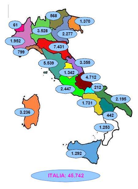 Malattie professionali denunciate in Italia nel 2012 Tutte