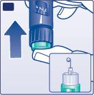 G Si assicuri sempre che una goccia compaia sulla punta dell ago prima dell iniezione. Ciò assicura il flusso di insulina.