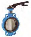 Valvola a farfalla in ghisa wafer Rubber seated wafer type butterfly valve / Vanne a papillon en fonte wafer / Válvula de mariposa en fundición wafer CO: 611FW1 DN PN Norma progetto EN 743 Norma