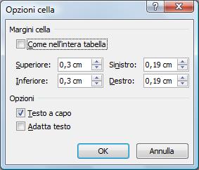 14 Finestra di dialogo Dividi celle. AM3.1.5.3 Cambiare i margini, l allineamento e la direzione del testo della cella.