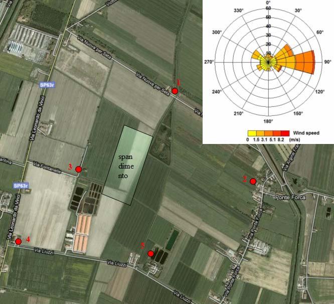 Monitoraggio dell ammoniaca Caso di studio presso la Società Agricola Fontanelle di Cadelbosco di Sopra Esempio di una campagna di indagine In ogni indagine si è tenuto conto: dell area