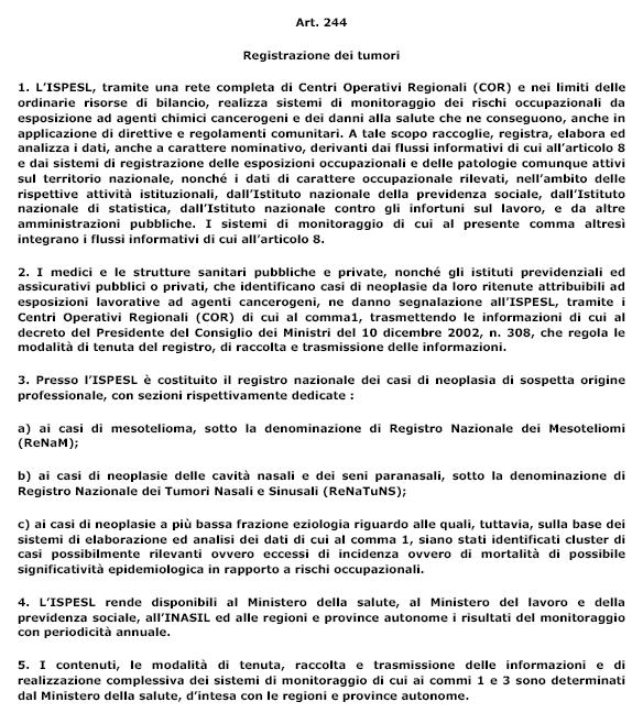 EVOLUZIONE DEL QUADRO NORMATIVO Autorizzazione ex lege alla raccolta, registrazione e analisi di dati nominativi Rete completa di Centri regionali Il DPCM 308/2002