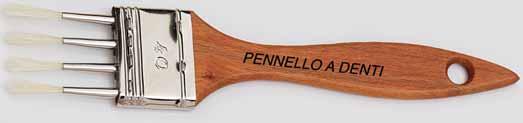 38 made in italy art. 107 Pennellessa a denti sem plice, spessore per ve na ture finto legno.