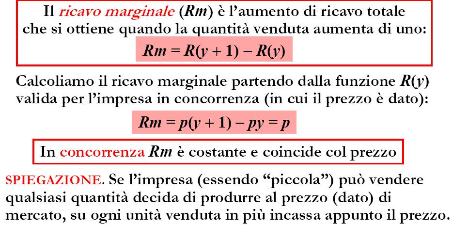 Ricavo marginale