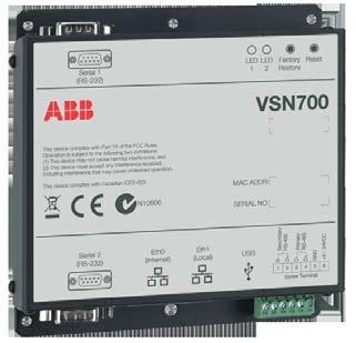 MONITORAGGIO E COMUNICAZIONE 33 ABB monitoraggio e comunicazione VSN700 Data Logger VSN700 Data Logger Il VSN700 Data Logger è un data logger dalle elevate prestazioni che, grazie alla funzione di