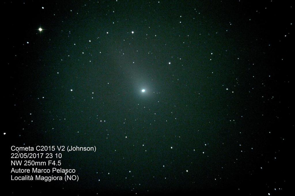 COMETE: C2015 V2 (Johnsons) - (a cura di Marco Pelasco) Immagine della cometa c2015 V2, facilmente osservabile in Ercole sopra M13 anche con buon binocolo in cieli bui.