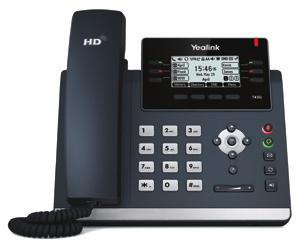 Modelli telefoni Yealink SIP-T42G Yealink SIP-T46G Design rivoluzionario Optima HD Voice di Yealink Doppia porta Ethernet Gigabit Display 2,7, 192 x 64 pixel 4,3, 480 x 272 pixel in scala di grigi a