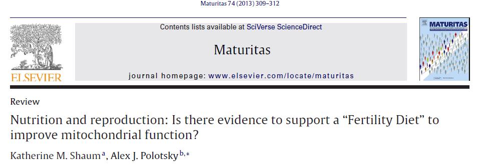 DIETARY VARIATIONS AND MITOCHONDRIAL FUNCTION The wide array of dietary influences on ovulatory dysfunction suggests a complex balance of