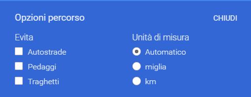 Cliccando sulle diverse scelte, vengono, di volta in volta, evidenziati