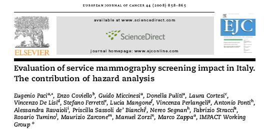 Misclassification of breast cancer as cause of death in a service screening area. Cancer Causes Control. 2009 Bucchi L, et al.