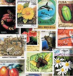 I francobolli raffigurati in questa pagina sono indicativi 00 MO COMPRESO IL CLASSIFICATORE LA NATURA 00 francobolli con annullo originale provenienti