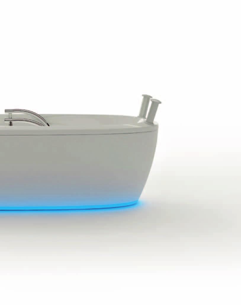 VASCHE DI RELAX PER SPAS E CENTRI BENESSERE 7 SPLENDIDA ERGONOMIA CON GETTI DI MASSAGGIO ECCELLENTEMENTE POSIZIONATI Confortevoli operazioni utilizzando il display a colori touch IDROMASSAGGIO Fino a