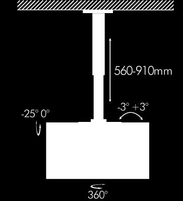 supporti per tv / Da soffitto Da soffitto#[su2342/55] 23" - 42" Adatta anche per soffiti inclinati SU2342/55