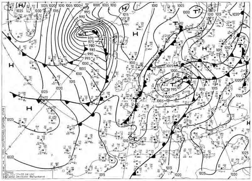 5: Campo di pressione al suolo: 15 novembre 2002, 12 UTC