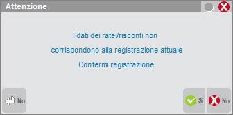 Per memorizzare la registrazione contabile è sufficiente confermare questo messaggio di avvertimento e alla conferma, il programma crea