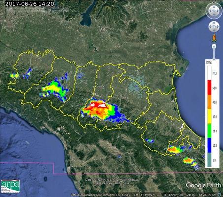 Questo sistema propaga verso la pianura dove si esaurisce verso le 16 UTC.