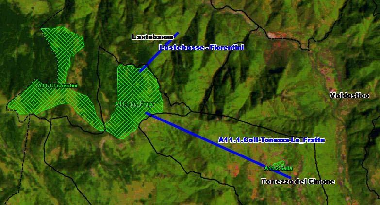 protezione ambientale e di compatibilità (art. 9 L.R. 21/2008), le attività regolate dalla l.r. 21/2008. Nella fattispecie il limite spaziale dell'analisi coincide con i limiti del collegamento Tonezza Fiorentini.