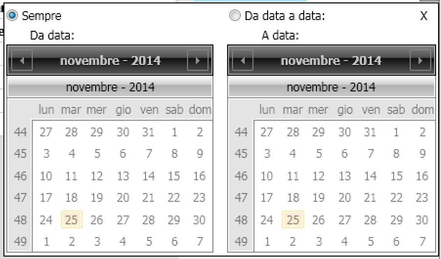 MH0 Configurazione GIORNI. OGGETTO.