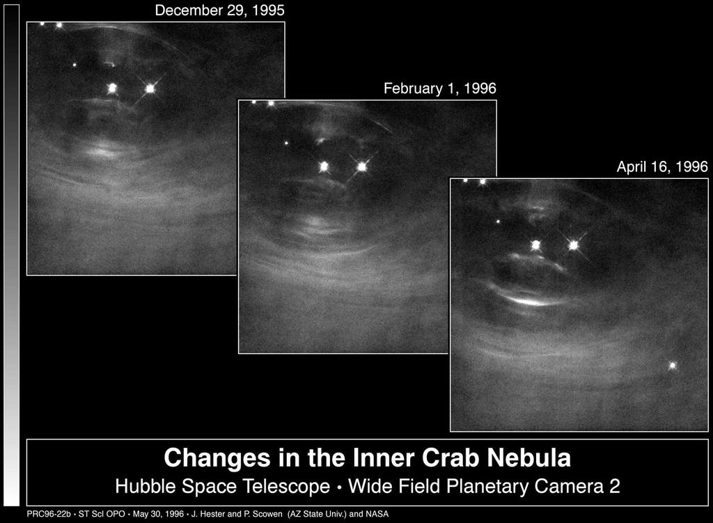 Astronomia: Stelle Changes in the Inner Crab