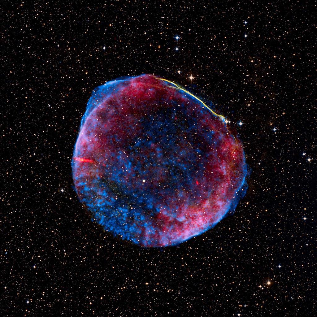 The remnant of the supernova SN 1006 seen at many different wavelengths http://www.eso.