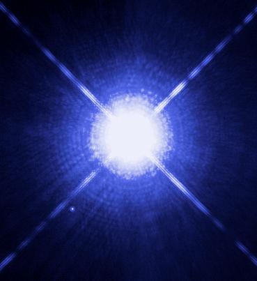 The Dog Star, Sirius A, and its tiny companion Sirius B