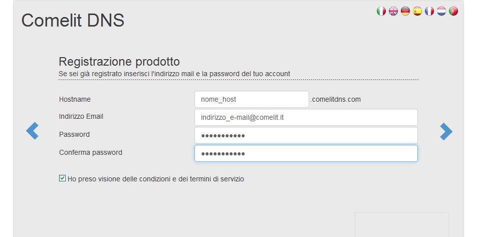 3) Configurazione DynDS per la connessione da remoto L'indirizzo DynDS (DS Dinamico) permette ad un nome DS in Internet di essere sempre associato all'indirizzo IP di uno stesso host, anche se