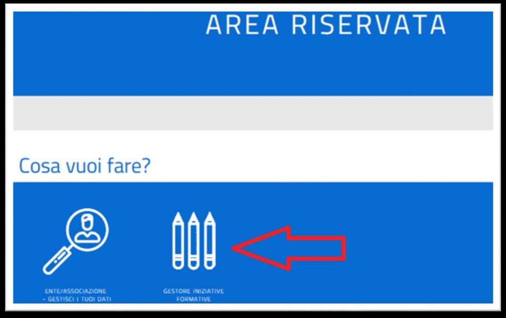 2- Accesso alle funzionalità di Gestore delle Iniziative formative Tutti i soggetti che hanno ottenuto l accreditamento del proprio Ente, la qualificazione della propria Associazione o il