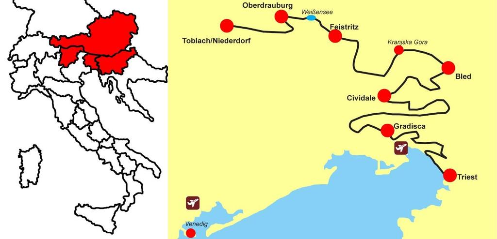 Catene montuose uniche, paesaggi inesplorati, laghi cristallini, colline coltivate a vigneti, si danno il cambio e formano l ideale scenario per una vacanza sportiva in bici da corsa.