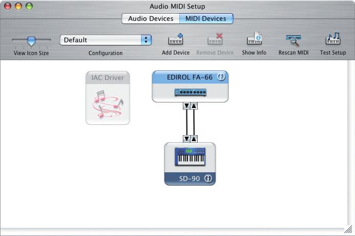 Prima di utilizzare l FA-66 col Macintosh (utenti Mac OS X) 1 Dopo aver scollegato l FA-66, accendere il Macintosh. 2 Utilizzare un cavo FireWire (IEEE 1394) per collegare l FA-66 al Macintosh. 1. Collegare il cavo di alimentazione all FA-66 con l interruttore di alimentazione in posizione OFF.