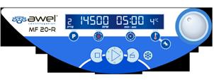 Emozione MF 20-R capacità massima 4 x 200 ml Display multifunzione con lettura digitale della velocità, accelerazione, tempo, temperatura e livelli di accelerazione/frenata Funzione di