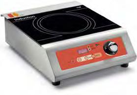 Piastre induzione da appoggio Induction cookers La cottura ad induzione è caratterizzata da brevissimi tempi di preriscaldamento, da un elevata precisione e prontezza di regolazione e da basse