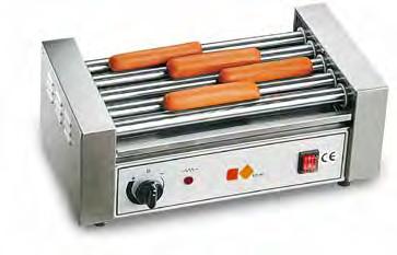 500x285x390 5,9 8,7 Girawurstel - Hot-dog machines Girawürstel a rulli, ideale per paninoteche, snack-bars, fast-foods.