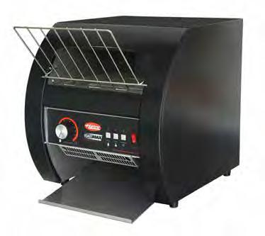 Stainless steel conveyor belt toaster completely made, ideal for breakfast service and buffet service. Heating system with infrared tubes, with upper and lower heating system.