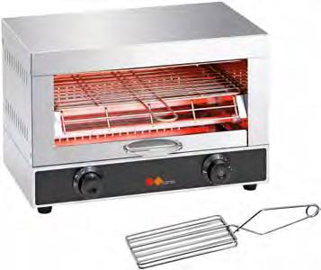Forno elettrico per toast Electric toaster Tostiera a 1 o 2 piani realizzata interamente in acciaio inox, ideale per la ristorazione veloce, in particolare per riscaldare panini, pizze, toast,