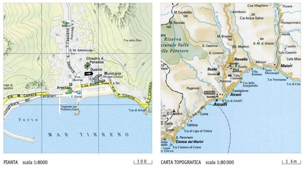 Le tipologie di prodotti cartografici